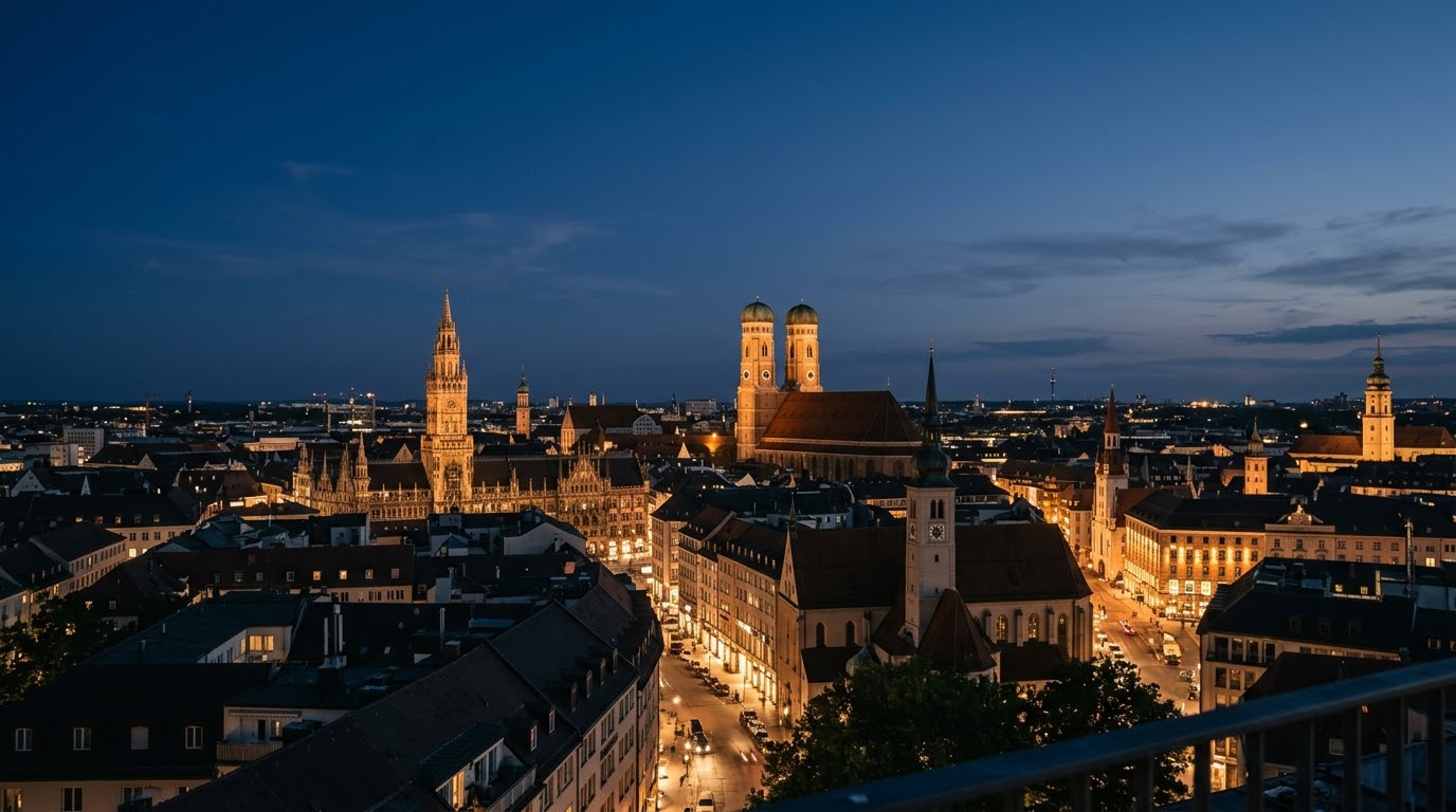 Münchner Altstadt bei Nacht