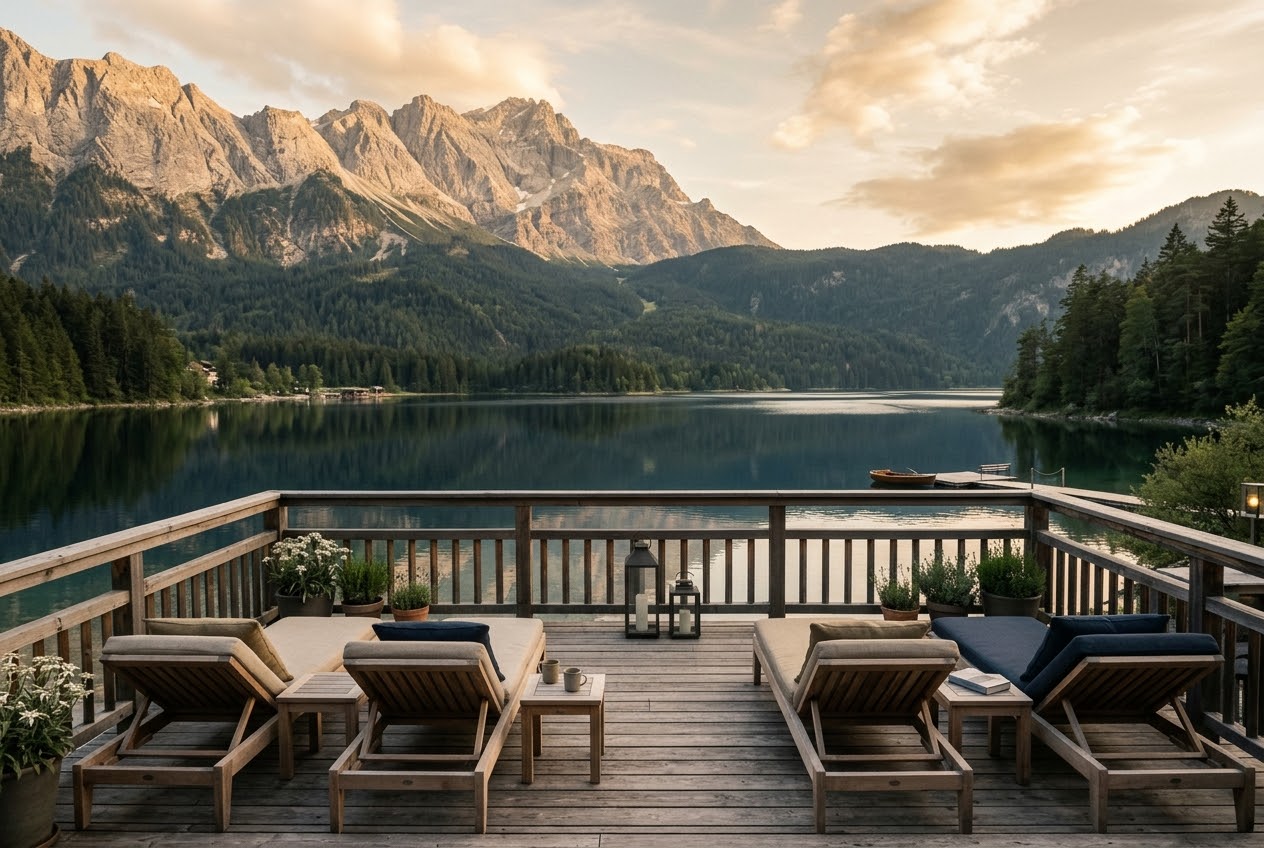 Hotelterrasse am Bergsee